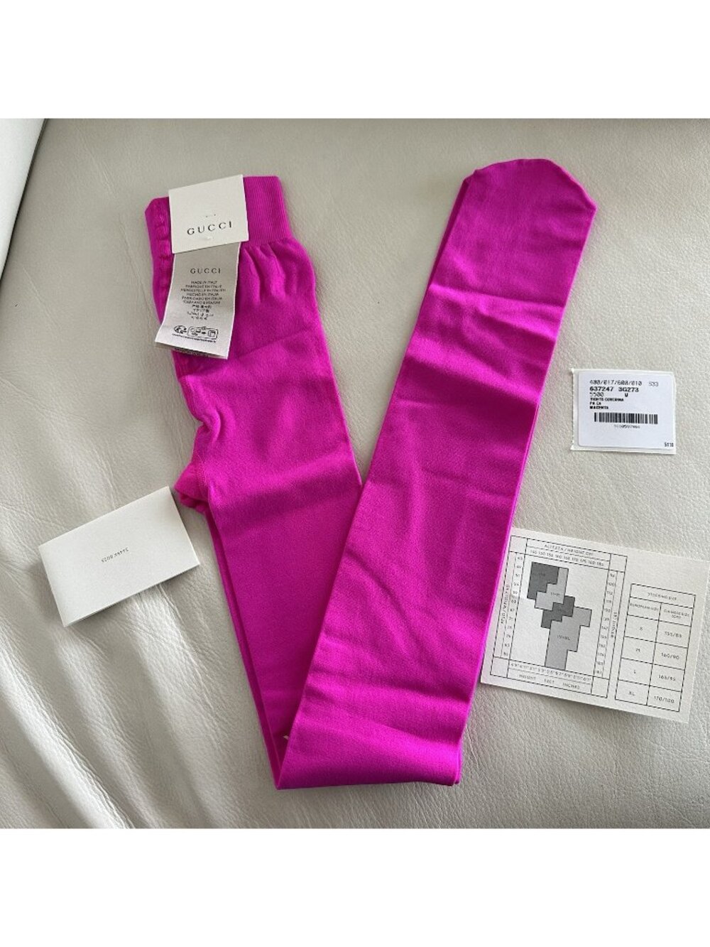 NWT Gucci Women’s Pink GG Tights Size Medium 100% Authentic